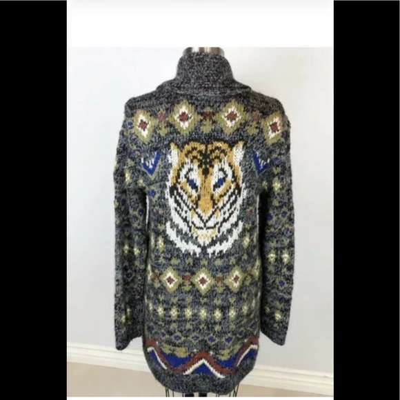 Mascot Cardigan Tiger Sweater 